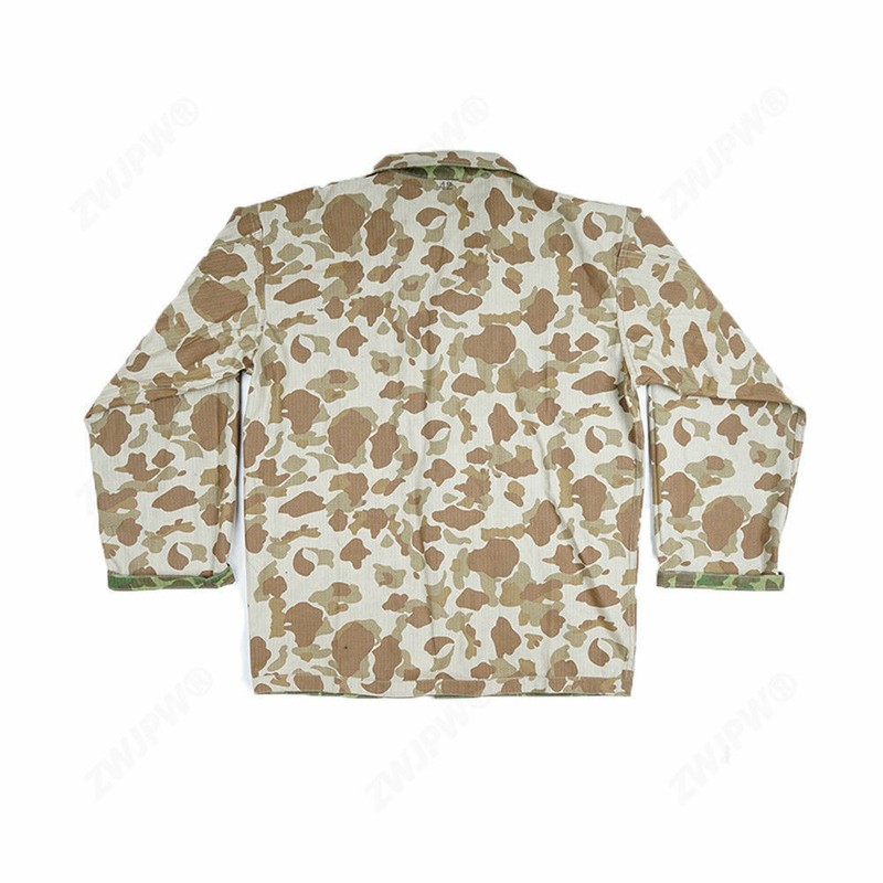 WWII US Army Solider USMC Pacific Camo Cotton Reversible Jacket Coat Tops XL gallery