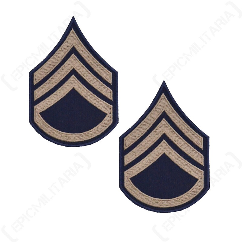 Staff Sergeant Rank Badge - WW2 Repro Stripes American Patch badge Army SGT New