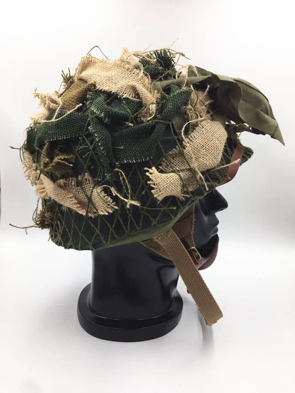WWII WW2 US ARMY AIRBORNE M1C HELMET CAMOUFLAGE NET SUIT gallery