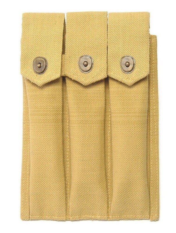 US Army WW2 3 Cell Magazine Pouch Marked JT&L 1942 for .45 ACP Magazines