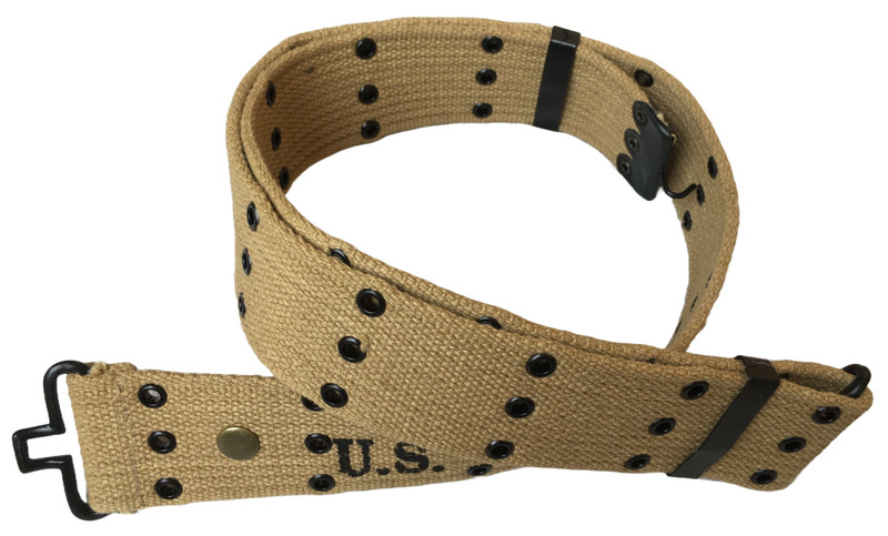 WW2 US Army M36 Pistol Belt Tactical WWII American M1936 Khaki Webbing Canvas gallery