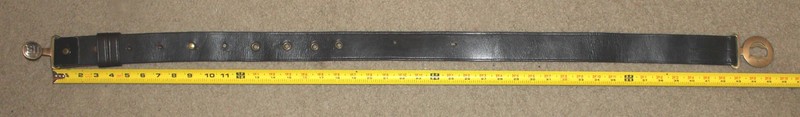 Unmarked Reproduction U.S. Officer's Leather Belt & 2 Pice Brass Belt Buckle gallery