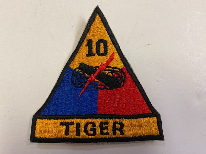 F0119 WW2 US Army Armored Tank Division Triangle 10th Tiger IR44C