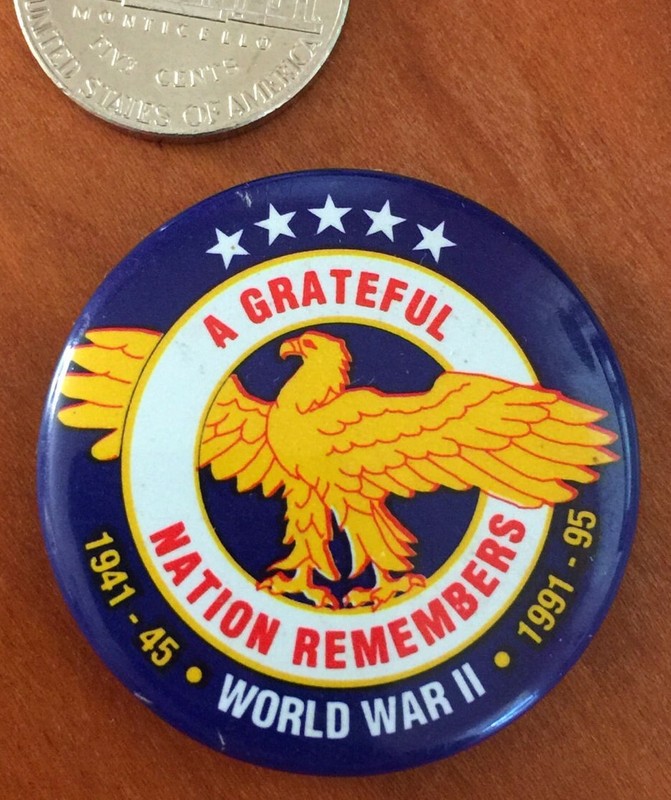 WWII 50th Anniversary Badge “1941-1945/1991-1995” Military Eagle Grateful Nation