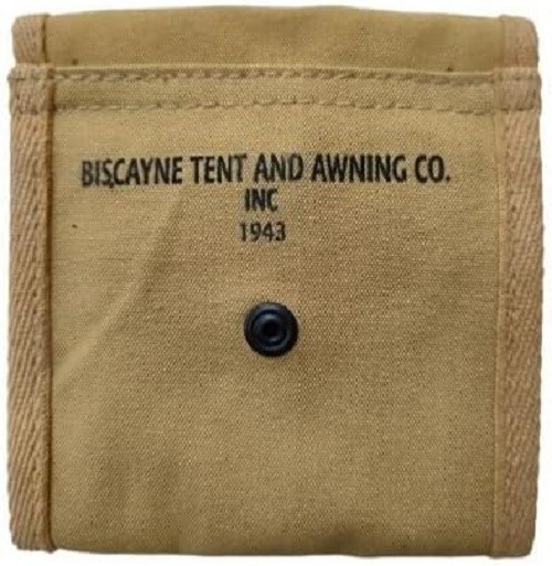 US WWII M1 Carbine Khaki Canvas Ammo Pouches Set of 5 Military Reproduction gallery