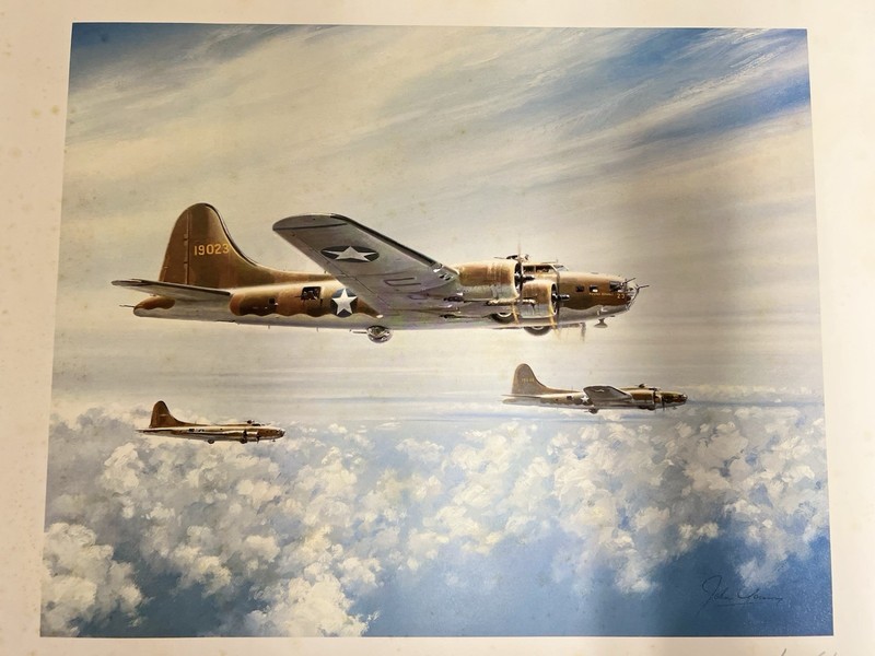 James Doolittle Ira Eaker Signed WWII Aviation Print Set COA B25 B17 RAF MUSEUM gallery