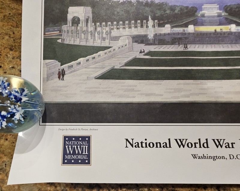 National World War II Memorial Poster 16x20 w Original Shipping Tube by McKendry gallery