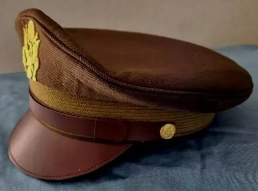 WW2 USAAF US ARMY OFFICERS UNIFORM VISOR HAT CRUSHER STYLE CAP all size gallery