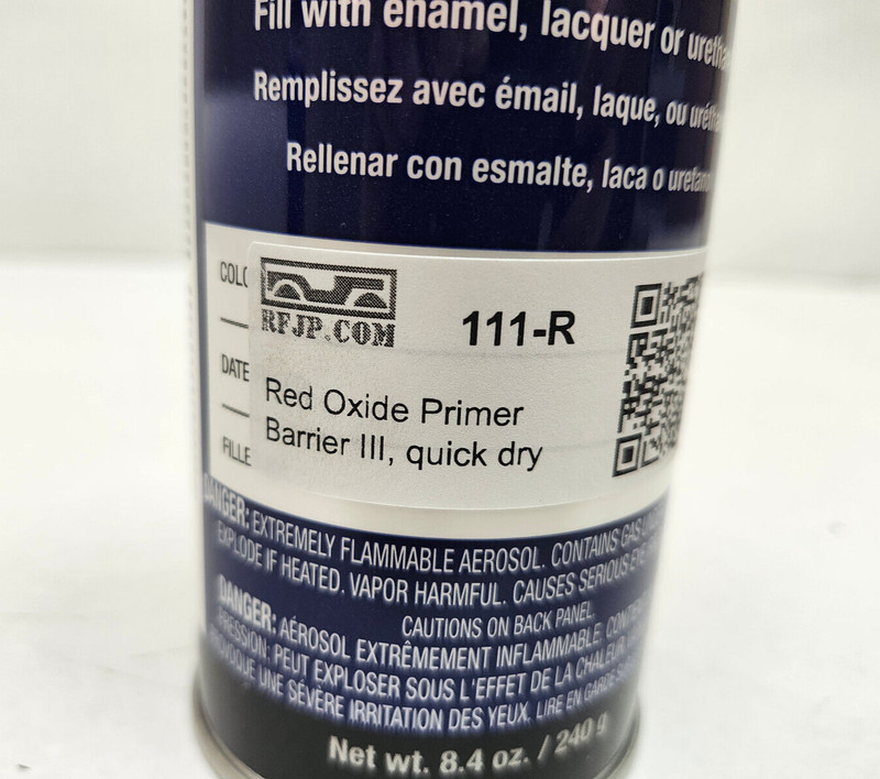 Jeep, Dodge Red Oxide, Barrier III Paint ✅(111-R) Primer Rattle Cans (QT4) gallery