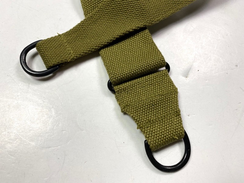 WWII US PARATROOPER M36 M1936 MUSETTE JUMP BAG CARRY STRAP-OD#3 gallery