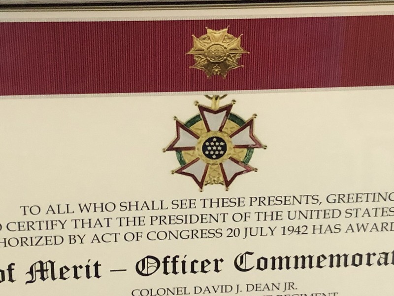 LEGION OF MERIT ~ OFFICER Commemorative Certificate ~ Type 1 w/Free Printing gallery