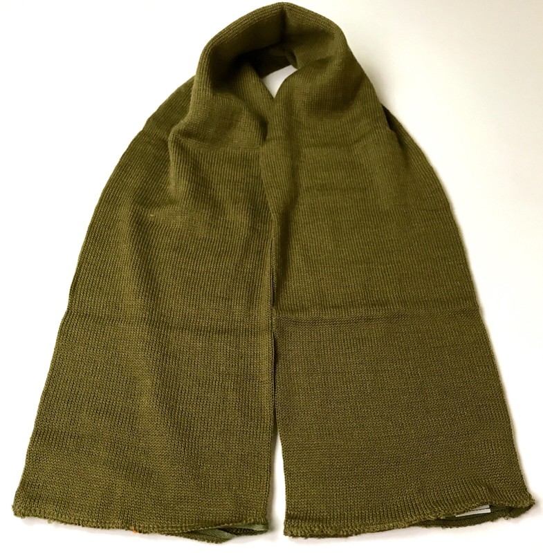 WWII US ARMY PARATROOPER INFANTRY WINTER WOOL UNDER KNIT SCARF gallery