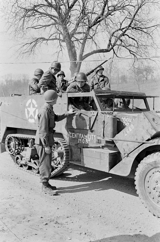 WW2 WWII Photo World War Two / US Army MP Military Police in France March 1945