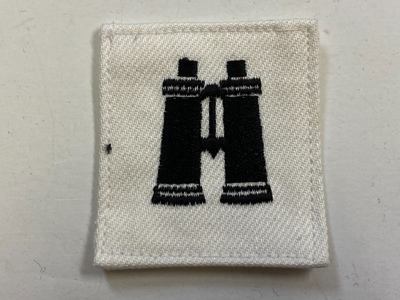 F0247 Repro WW2 US Navy Sleeve Mark Expert Lookout White Twill IR43E