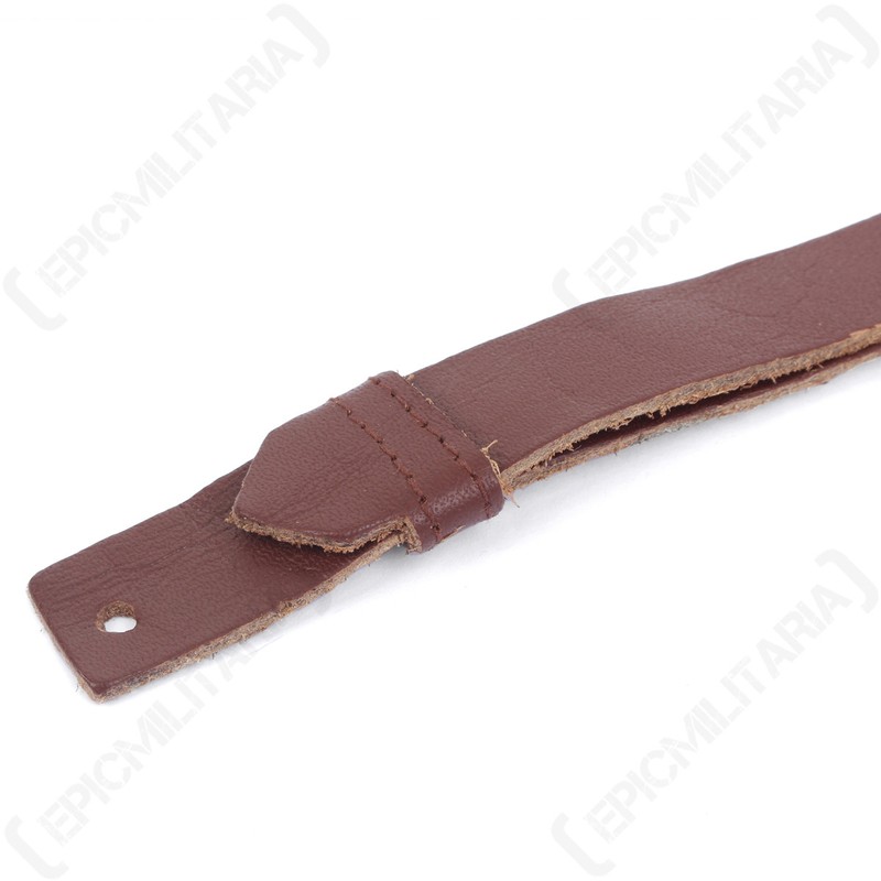 Repro WW2 American Officers Visor Cap Brown Leather Chin Straps - Strap US New gallery