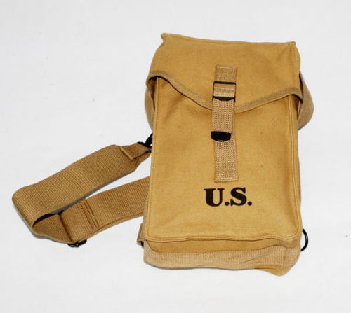 WWII 2 US AMRY M1 PARATROOPER GENERAL CANVAS PURPOSE AMMO BAG WITH STRAP