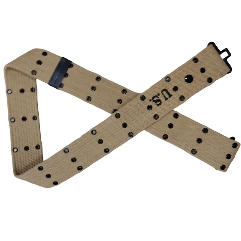 U.S. Army Original WWII M1936 Webbing Canvas Pistol Belt Reproduction Khaki gallery