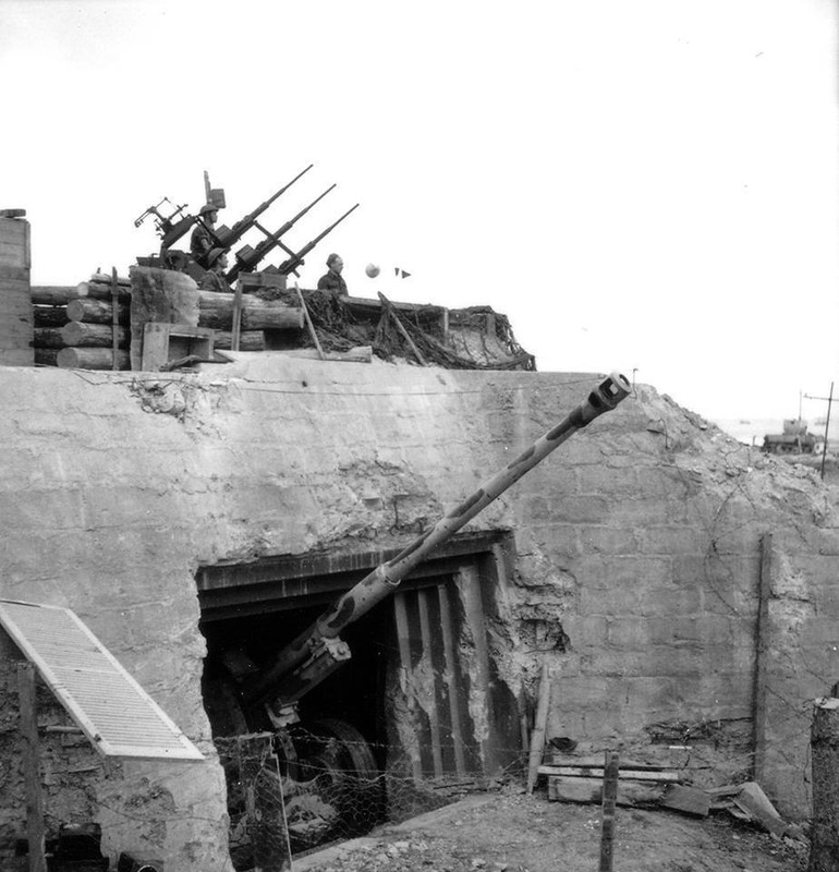 WWII Photo Captured Normandy Bunker D-Day WW2 World War Two France / 1004