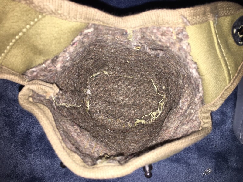 WW2 US Army pistol belt with canteen, mounted cover & foldout cup/bowl. gallery