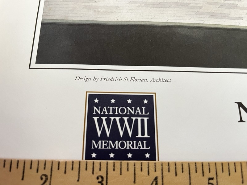 World War II National Memorial Poster 16x20 w Original Shipping Tube NEW gallery