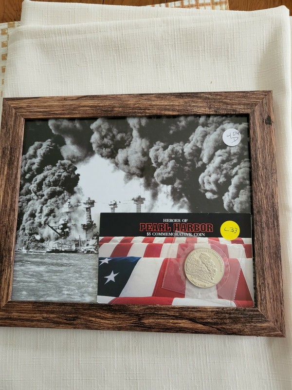 Framed Collection of Pearl Harbour Photos and Artifacts 436 gallery