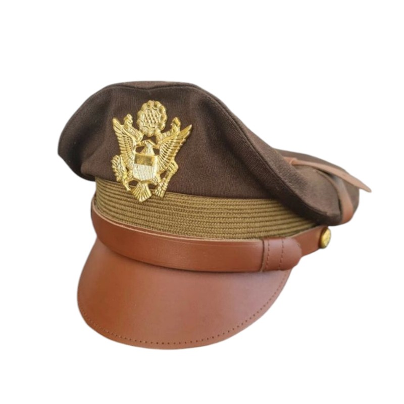 WW2 US American USAAF Army Officers Crusher Visor Hat Cap Replica All Sizes…
