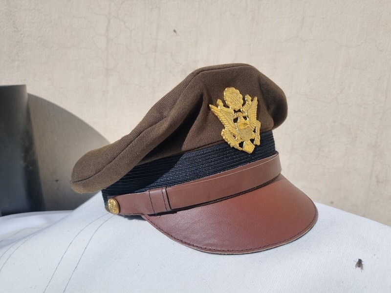 U.S. WWII Officer Visor Crusher Cap: Winter (OD Green)- All Size gallery