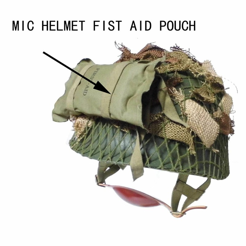 WW2 US ARMY M1C Helmet First Aid Pouch D-Day Airborne Pouch Bag gallery