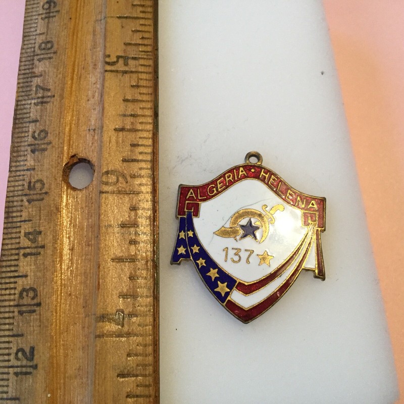 Vintage Algeria-Helena 137th medal Enamel signed Robbins Co Attleboro Mass. gallery