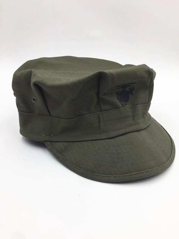 WW2 US HBT USMC PACIFIC CAMOUFLAGE GREEN MARINE CORPS CAP HAT HIGH QUALITY gallery