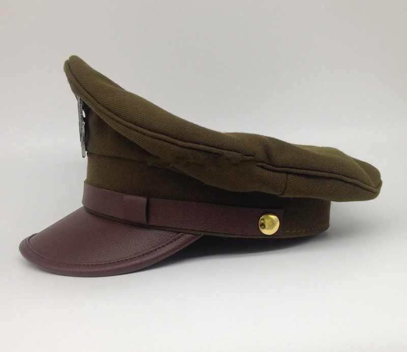 WWII US ARMY AIR CORPS FORCE MILITARY HAT OFFICER WIDE BRIM HAT CAP SIZE L gallery
