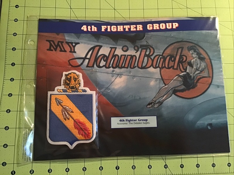 Willabee & Ward Emblems Of Air War WWII Patch 4th Fighter Group + Info Card gallery