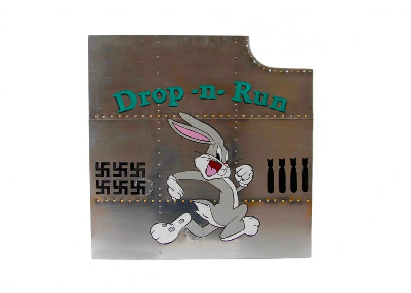 WWII hand painted large airplane nose art panel reproduction-Bugs Bunny NAP-0107