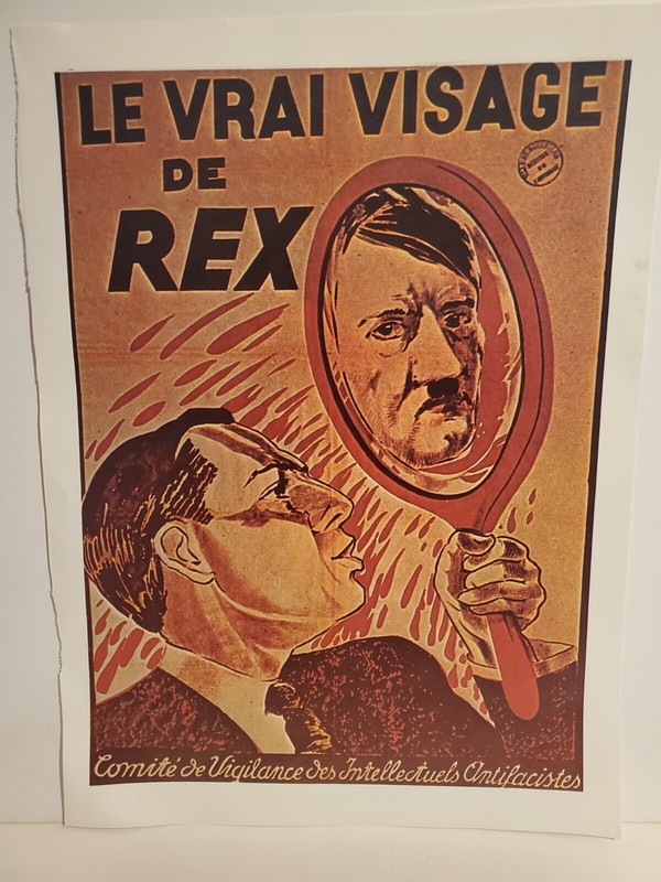 WORLD WAR II REPLICA PROPAGANDA MINI POSTER REPRINT #21 TRUE FACE OF REXISM