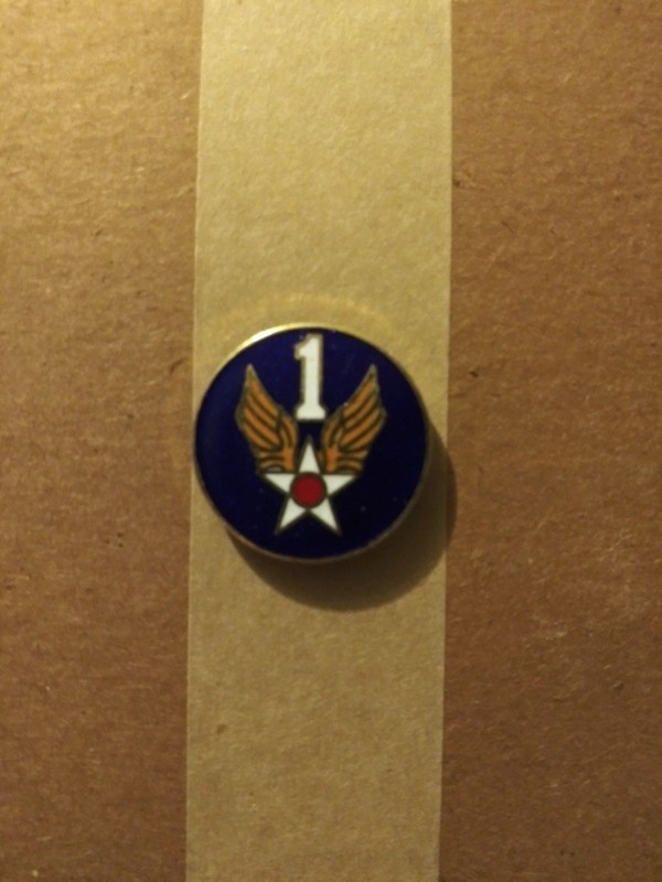 USAAF 1st Air Corps Pin/DUI/Insignia Clutch Back - WW2 Reproduction