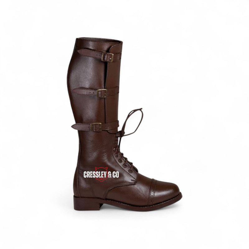 WW2 US M40 CAVALRY 3 BUCKLE OFFICER RIDING BOOTS REPRO – Made to Size gallery