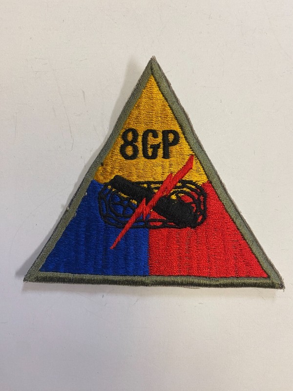 F0313 Repro WW2 US Army Armored Tank Triangle 8th Group IR16A