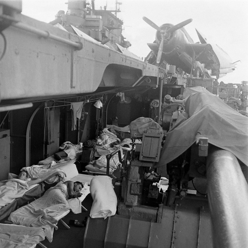 WW2 WWII Photo World War Two Aboard USS Enterprise CV-6 1945 US Navy / 7562