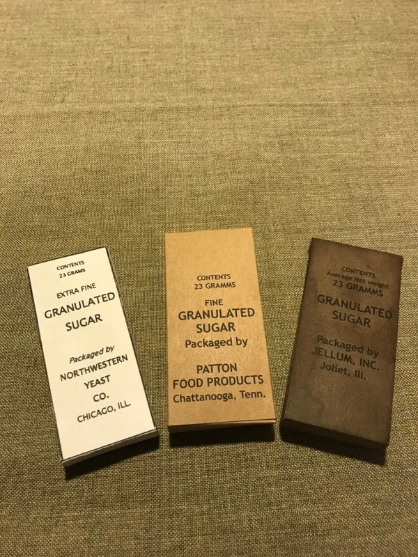 WWII US Army,USMC K-Ration, 10-in 1, 5-in 1 Compressed sugar box lot (3)