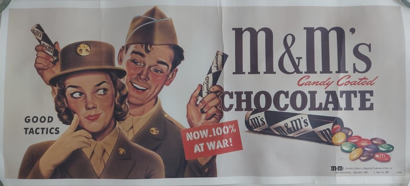 M&M's/ Mars 1942 Advertisemen Poster Reproduction Reprint 1987 World War II Used gallery