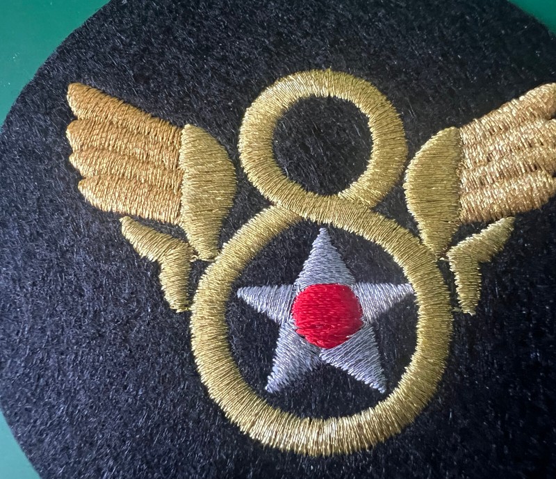 US ARMY AIR FORCES 8TH AIR FORCE STUBBY WING FELT PATCH gallery