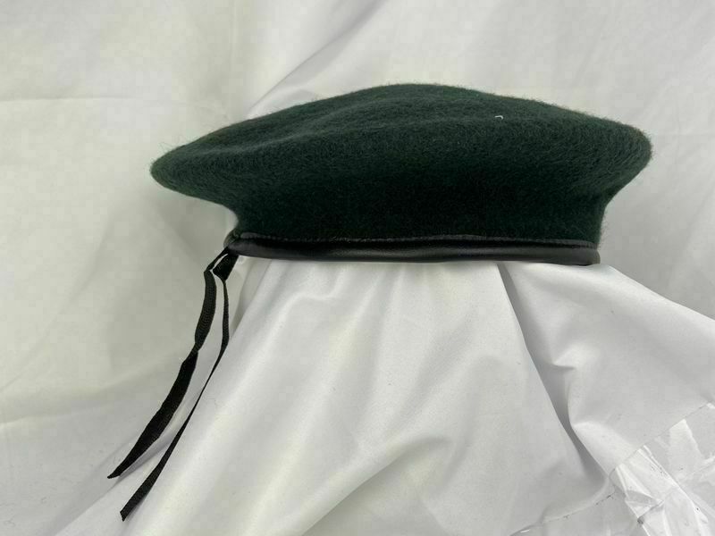 SIZE 7-1/2 US ARMY 3TH SPECIAL FORCES GROUP BLACKISH GREEN COLOR WOOL BERET HAT gallery