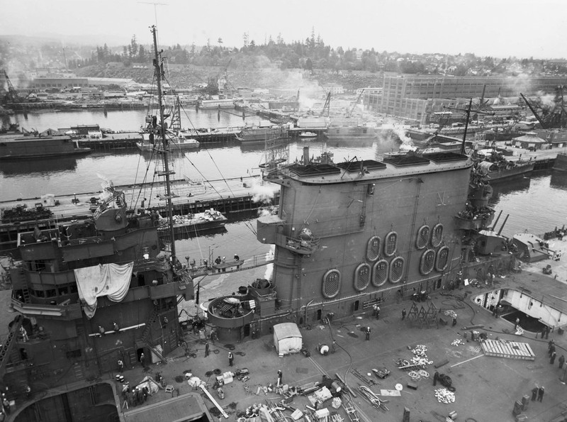 WW2 Photo WWII US Navy Aircraft Carrier CV-3 Saratoga 1942 World War Two/ 7143