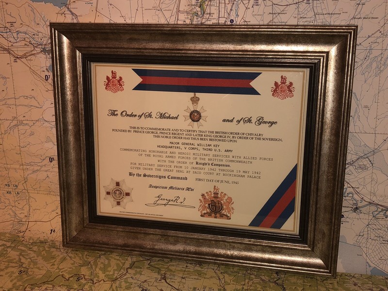 ORDER OF SAINT MICHAEL & OF SAINT GEORGE COMMEMORATIVE CERTIFICATE ~ Type 1