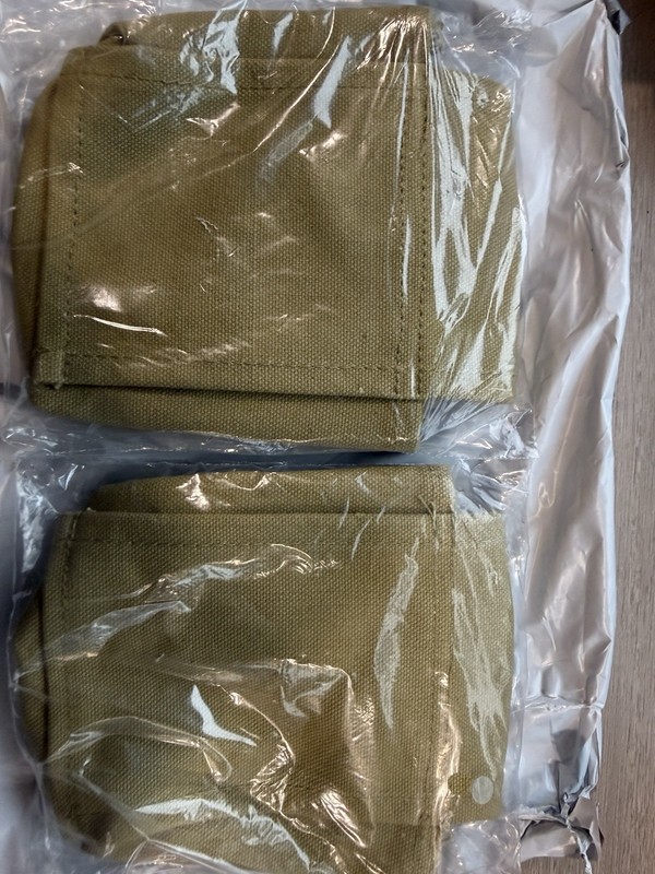 WWII US ARMY AIRBORNE PARATROOPER M1 GARAND RIFLE RIGGER MADE AMMO POUCH-PAIR gallery