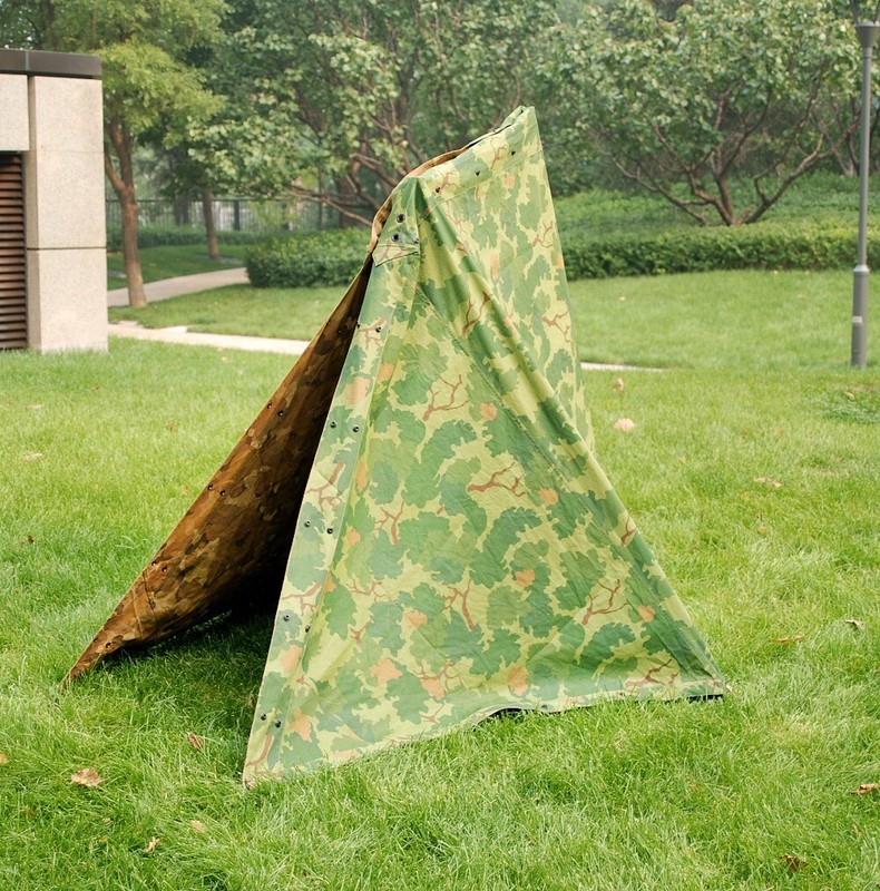 VIETNAM WAR MARINES MITCHELL CAMOUFLAGE HALF SHELTER ZELTBAHN Cotton TENT gallery