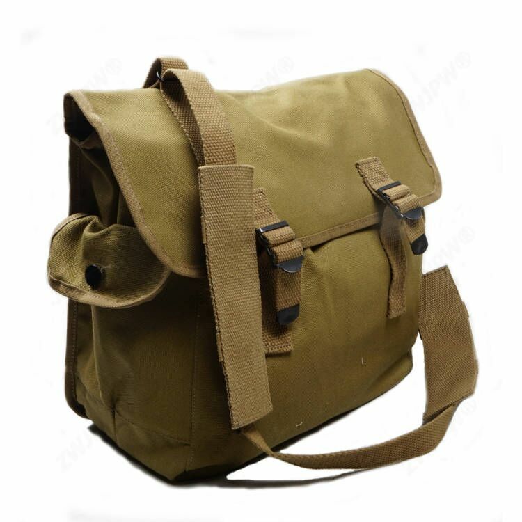 WWII USMC Field Pack Shoulder Bag Pouch Canvas Khaki gallery