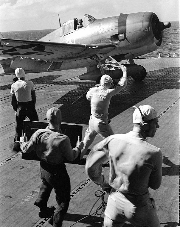 F6F Hellcat Fighter Plane USS Lexington 8″x 10″ World War II WW2 Photo 530