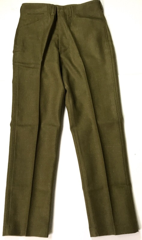 WWII US M1937 WOOL COMBAT FIELD STRAIGHT LEG TROUSERS- SIZE XLARGE 38 WAIST