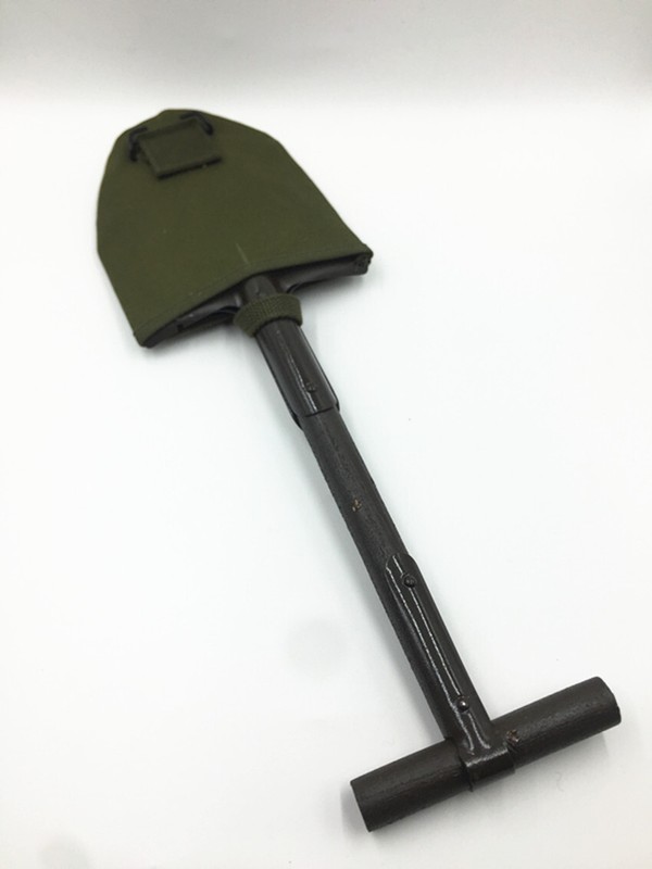 WW2 US ARMY USMC M1910 T-HANDLE SHOVEL OUTDOORS TOOL WITH GREEN COVER-56CM. gallery